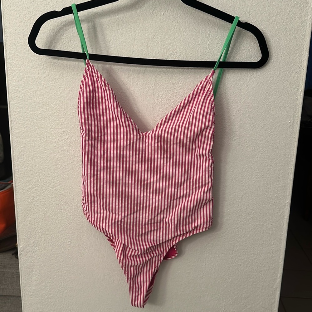 Zara open back one pie swimsuit